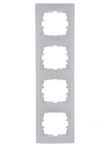 Рамка 4-местная вертикальная Lezard Karina 707-3000-154