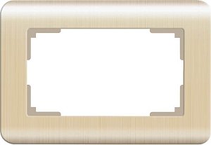 Рамка для двойной розетки Werkel Stream шампань WL12-Frame-01-DBL 4690389131332