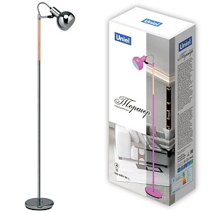 Торшер Uniel UML-T702 E14 SILVER UL-00010183