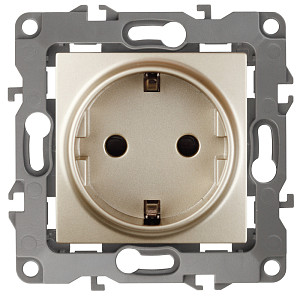 Розетка ЭРА 12 2P E Schuko со шторками 16A 250V 12-2102-04 Б0014690