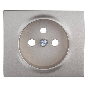 Лицевая панель Legrand Galea Life розетки 2К+З французский стандарт титановая 771427