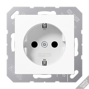 Розетка штепсельная Schuko Jung CD1520EDVPLBR